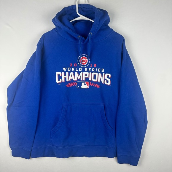 Chicago Cubs 2016 World Series Champions Fanatics Hoodie Mens Large - Picture 1 of 4